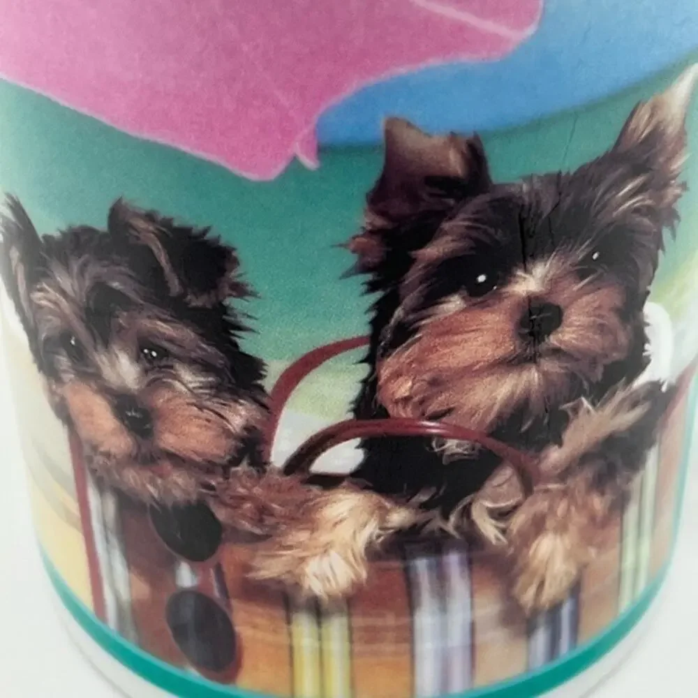 Porcelain Yorkie dog 3 mugs Collector set